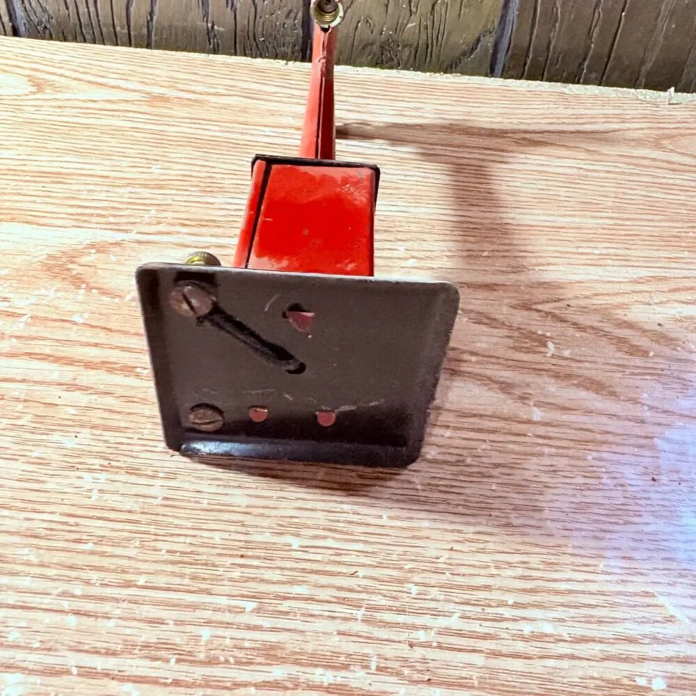 Rare Vintage Electric Red Metal Train Light Pole For Parts or Repair